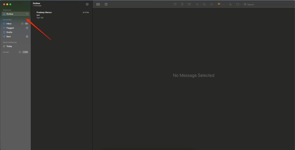 Queued Email on Apple Mail