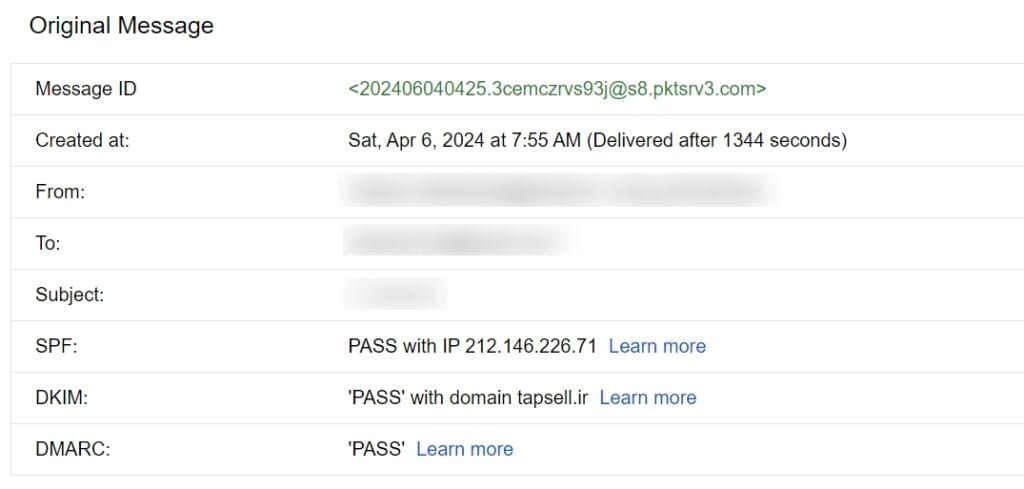 An email reaching its destination in over twenty minutes