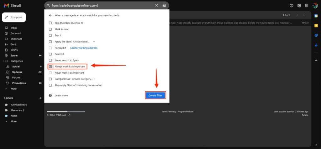 Add trusted sender in Gmail - Step 4