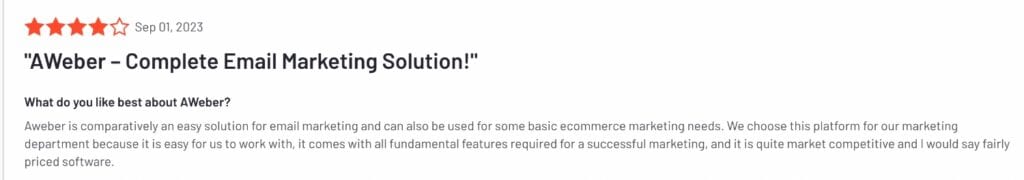 Aweber review
