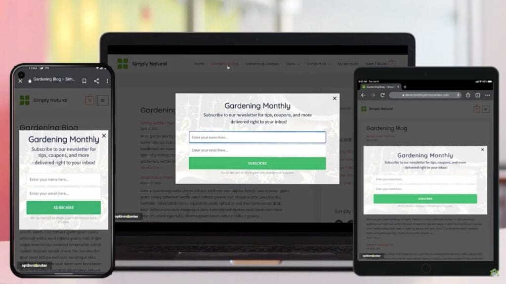 OptinMonster Mobile Formatting