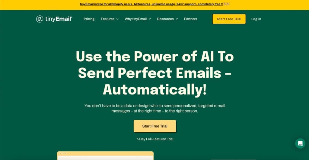 tinyEmail homepage