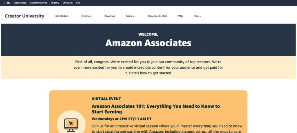 Amazon Associates affiliate program