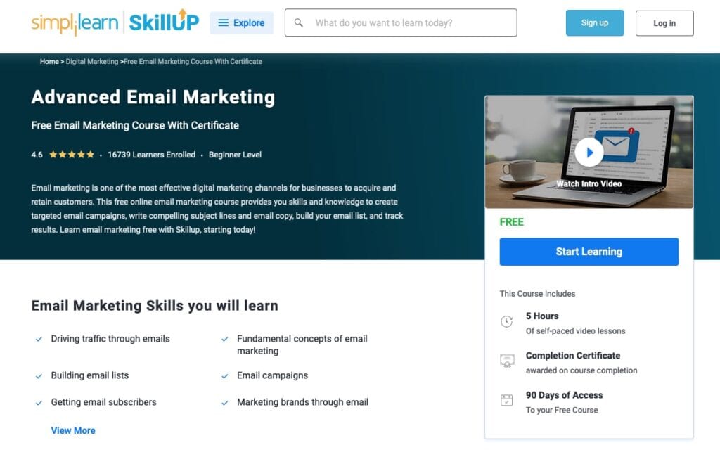 Simplilearn Email Marketing Course