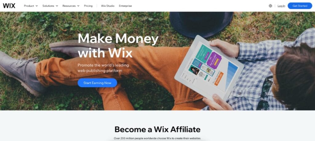 Wix affiliate program
