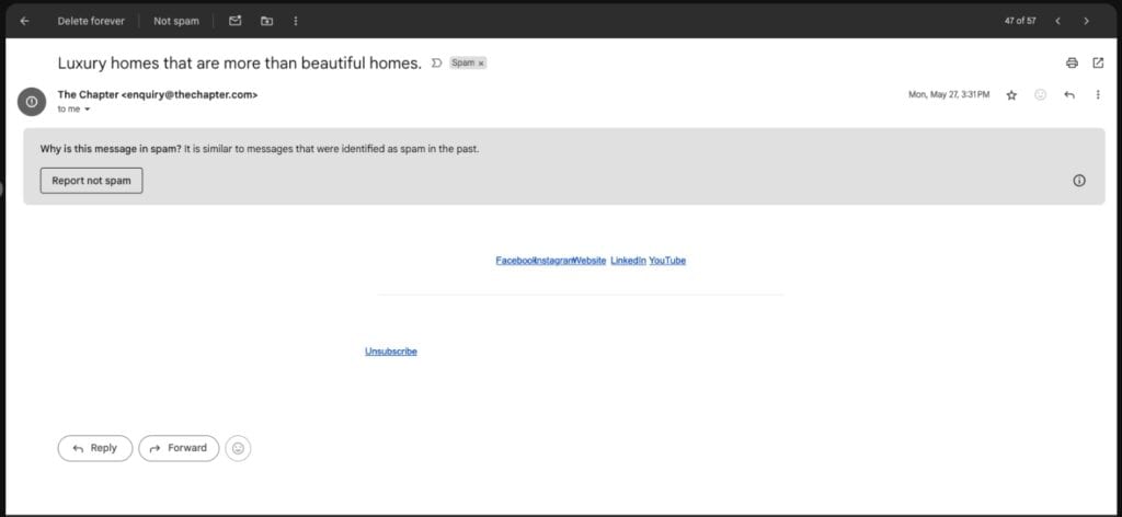 advertising spam example