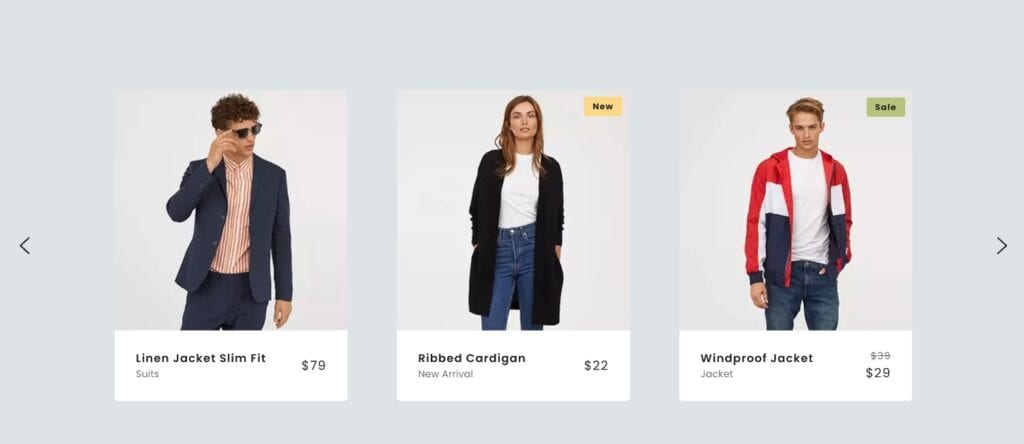 email carousel example