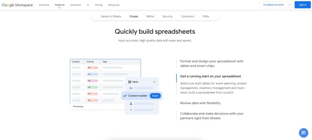Google Sheets