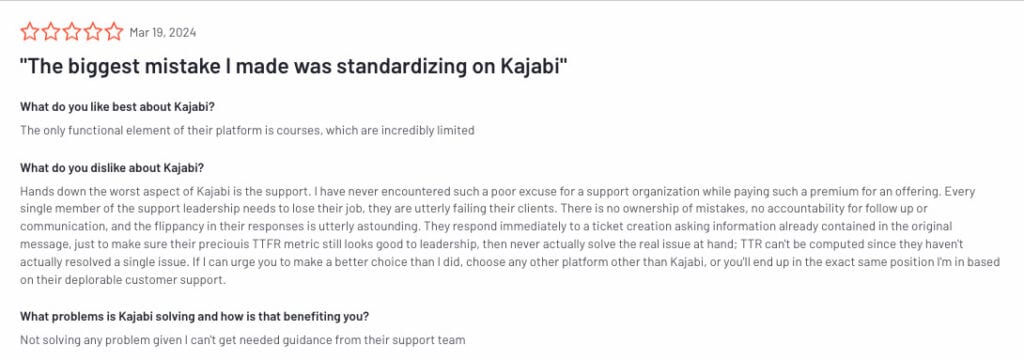 Kajabi Negative Review 1