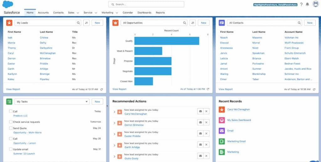 Salesforce UI