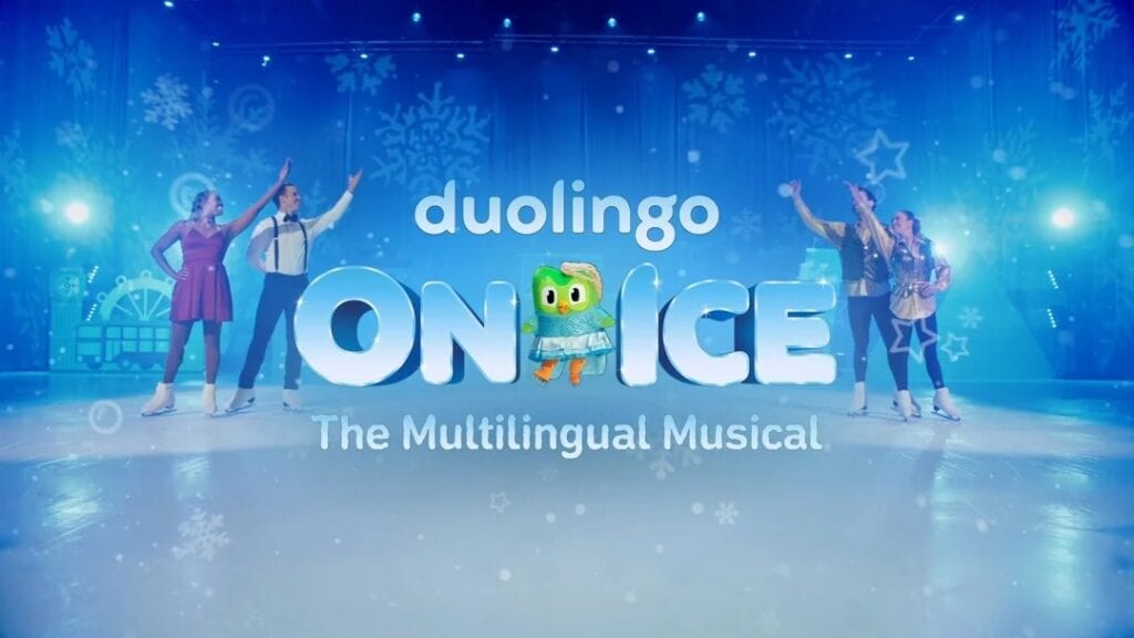 The poster for Duolingo on Ice