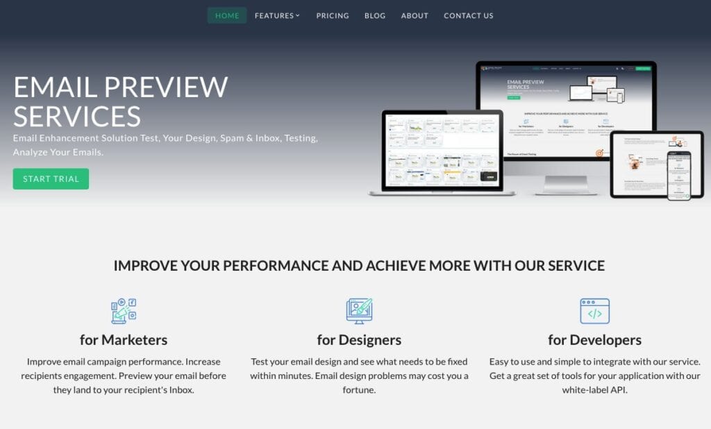 Email Preview Services website
