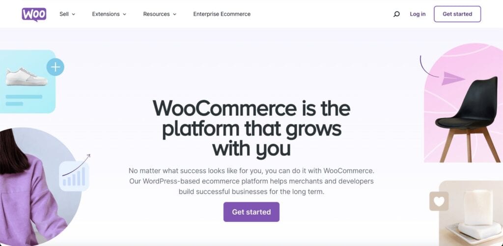 Woocommerce main page