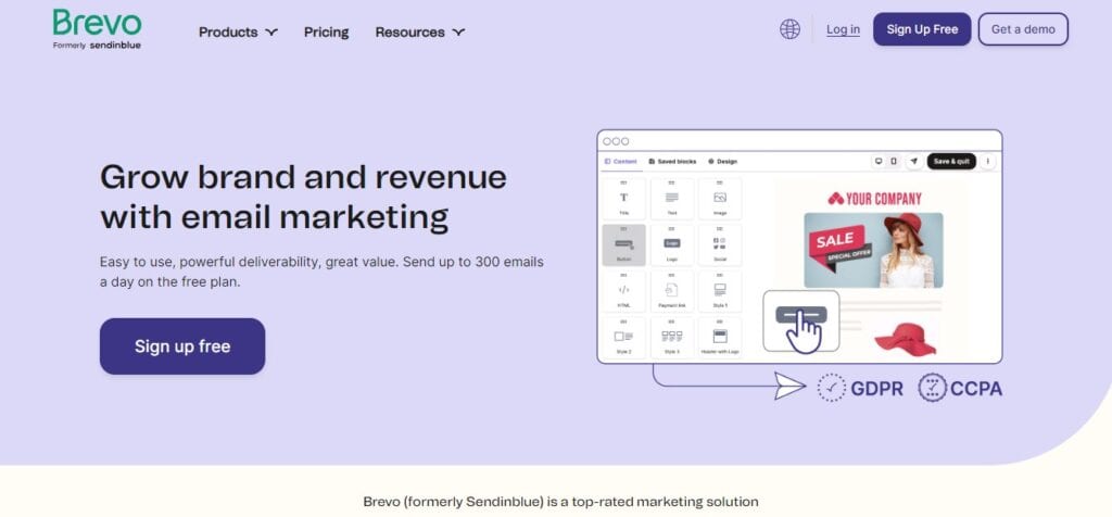 Brevo Homepage
