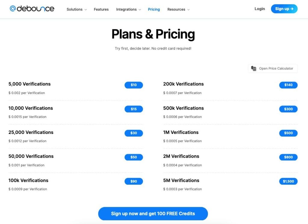 DeBounce Pricing