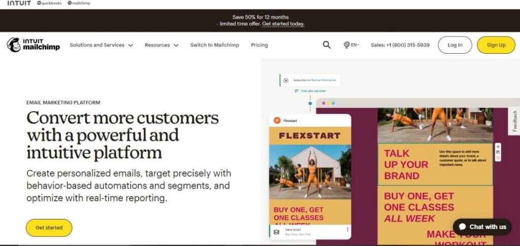 Mailchimp Homepage