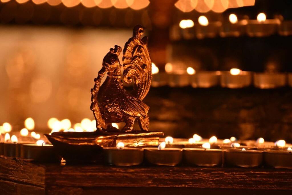 Diwali Celebrations with Diyas as a Diwali marketign illustration