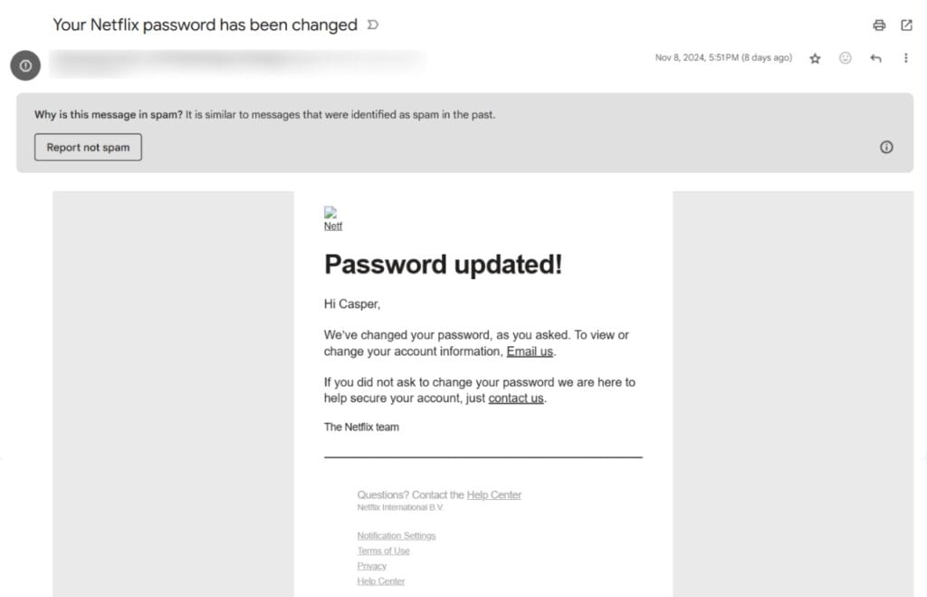 malware email spam example