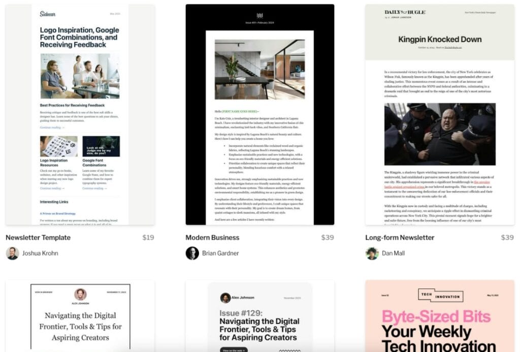 ConvertKit email templates