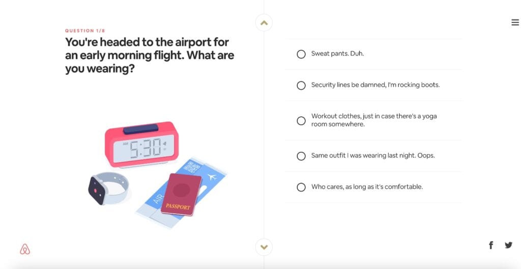 quiz funnel example