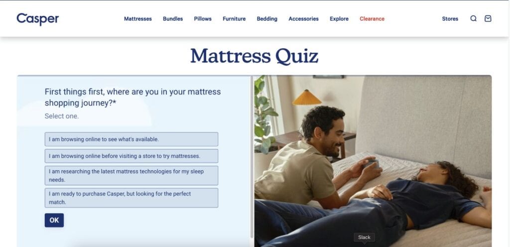 Conversational email marketing example