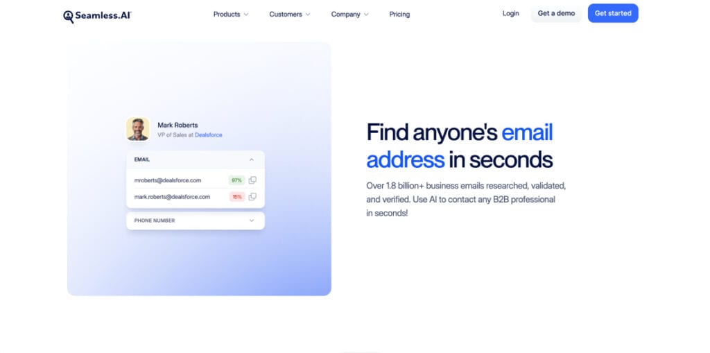 Seamless.AI lead generation tool
