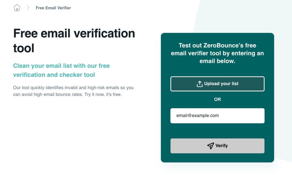 ZeroBounce Email Verifier