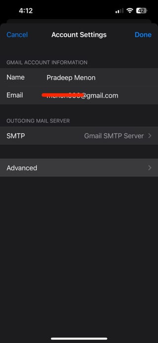 4 iPhone Mail Advanced Settings