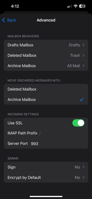 5 SSL Settings iPhone