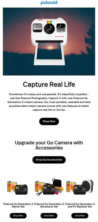 Bad email practices CTA example