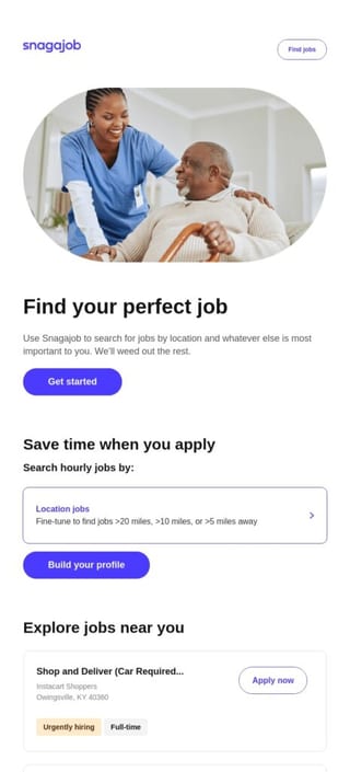 Snagajob welcome email
