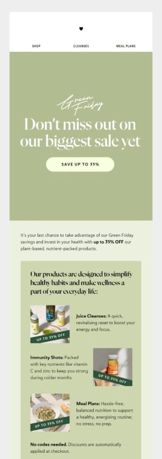 black friday copy examples