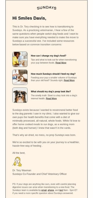 post purchase email 2