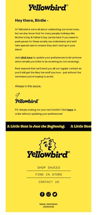 unsubscribe email example