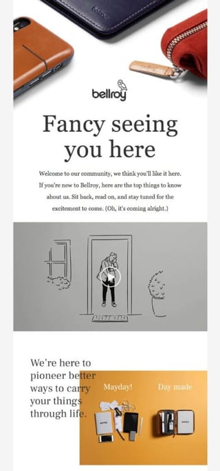 Lead nurture welcome email campaign