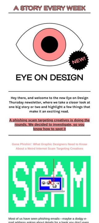 fluid font graphic design email example