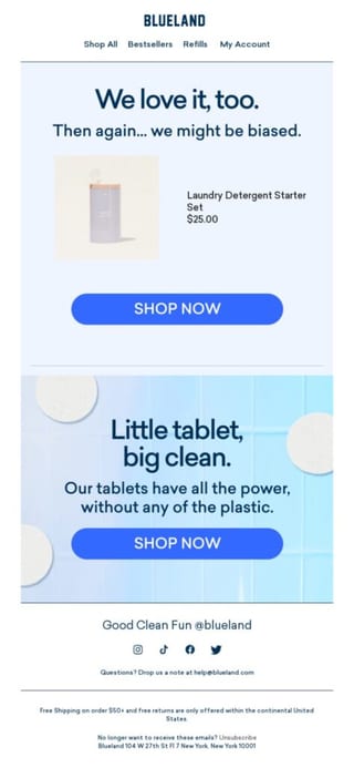 Abandoned cart trigger email campaign