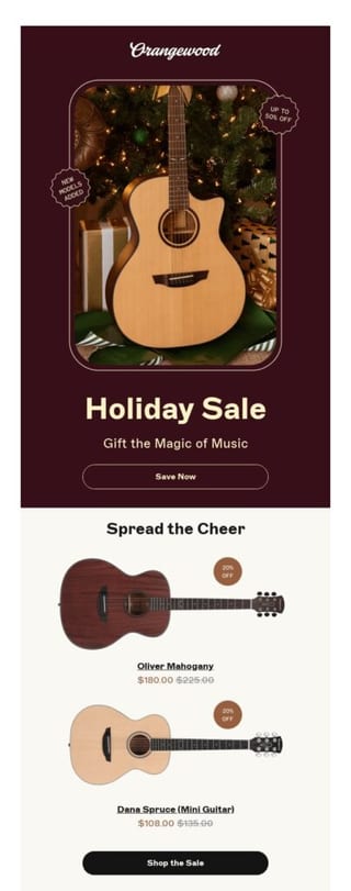 Orangewood New holiday promotions