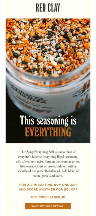 Red Clay Hod Sauce Email Coupon Example