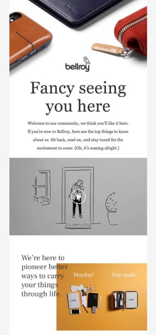 Welcome email series example
