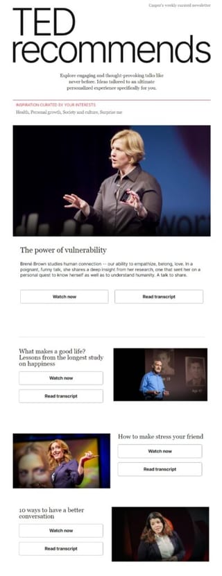 TED Personalized Email