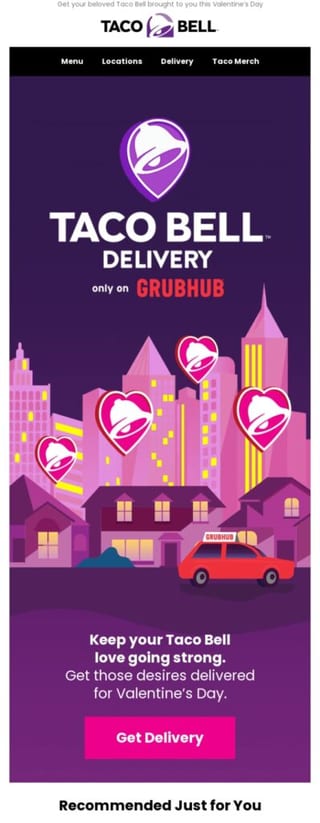 Valentines day email with good design