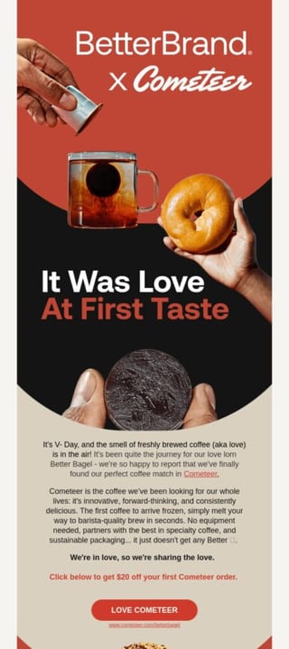 Valentines day newsletter email