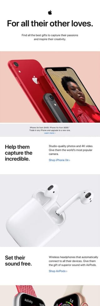 apple valentines day email gift guide