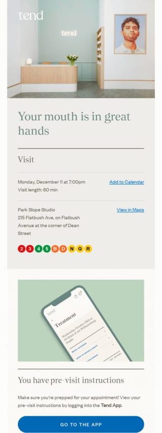 appointment confirmation email