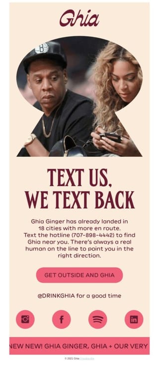 Ghia Customer Engagement Email
