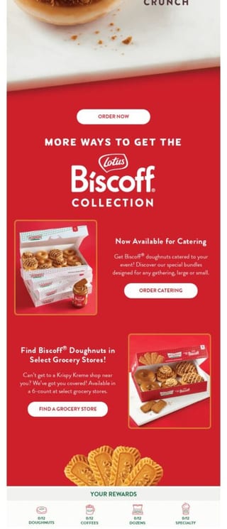 Krispy Kreme Biscoff Launch Email
