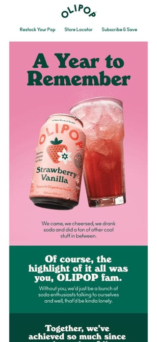 Olipop Email Blast