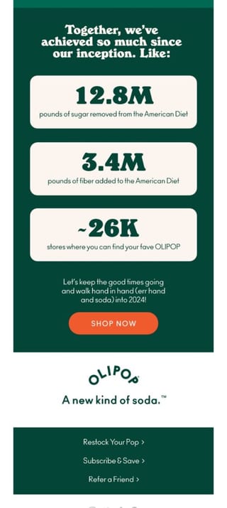 Olipop Email Blast