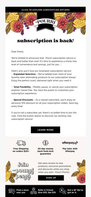 Pourri Newsletter Announcement
